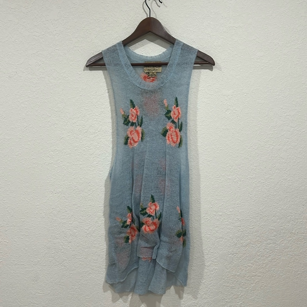 Wildfox White Label knit roses floral dress